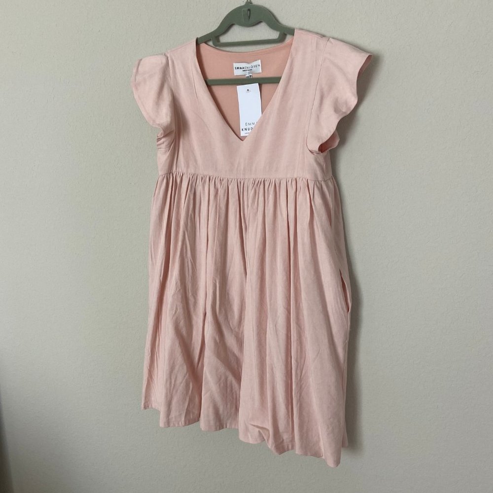 JH x Emma Knudsen Light Pink Flutter Sleeve Annie Mini Dress NEW XS